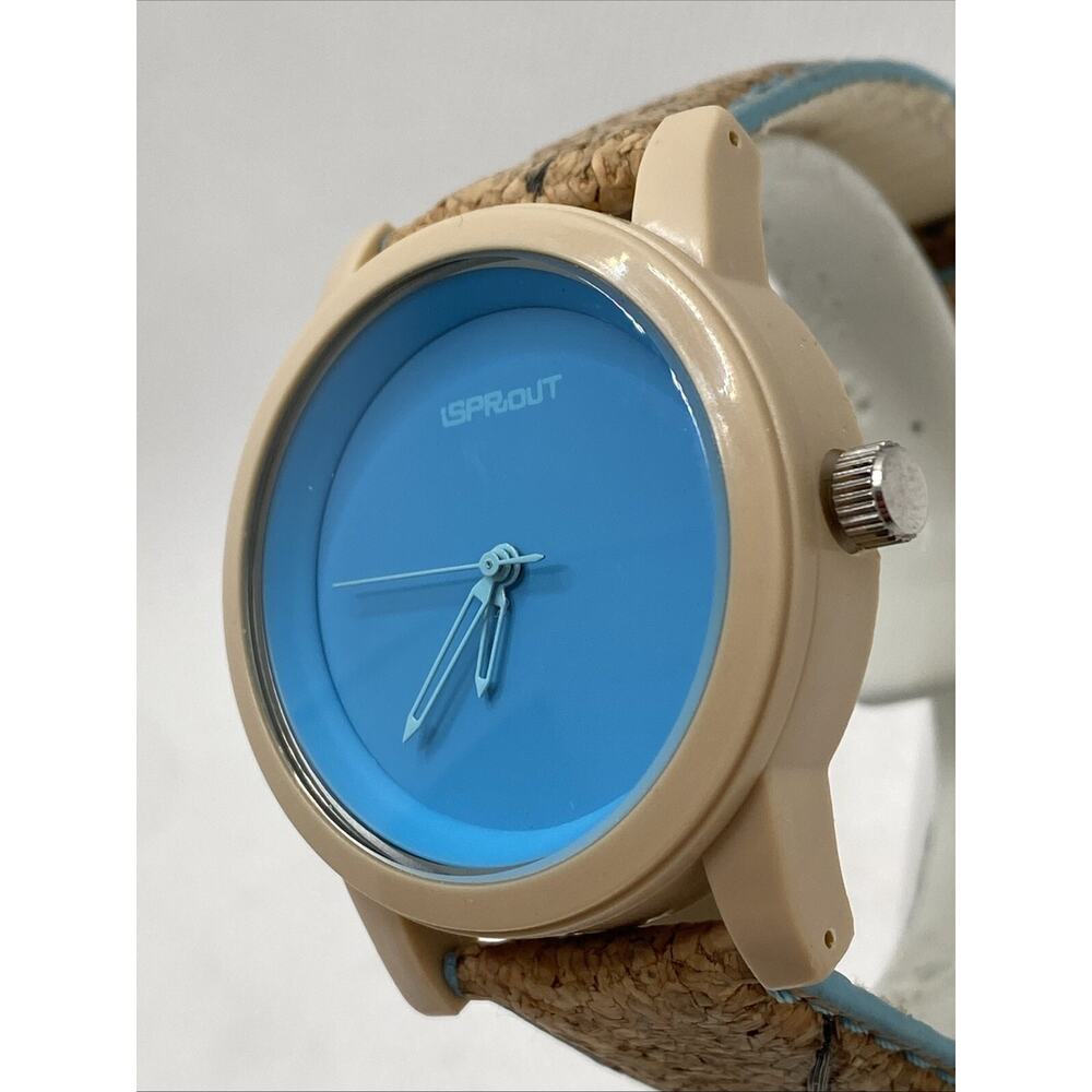 iSprout brand corn cob case quartz watch with new Battery! Earth Friendly Watch!